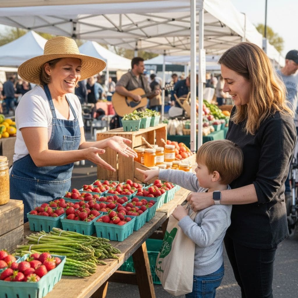 The Morning I Took William to the Columbia Farmers Market