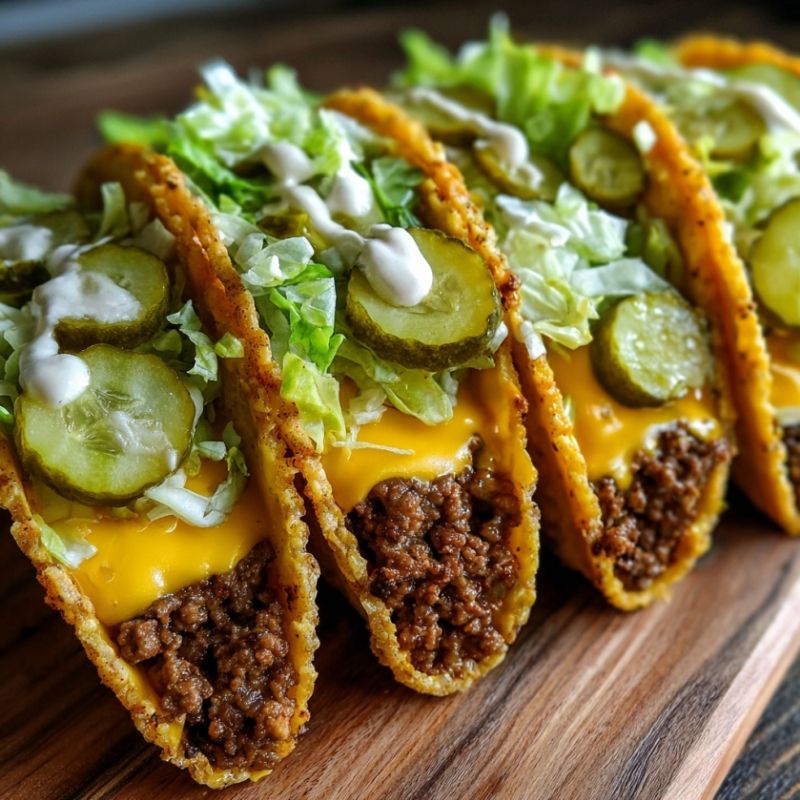 Irresistible Big Mac Tacos With Lettuce & Pickles